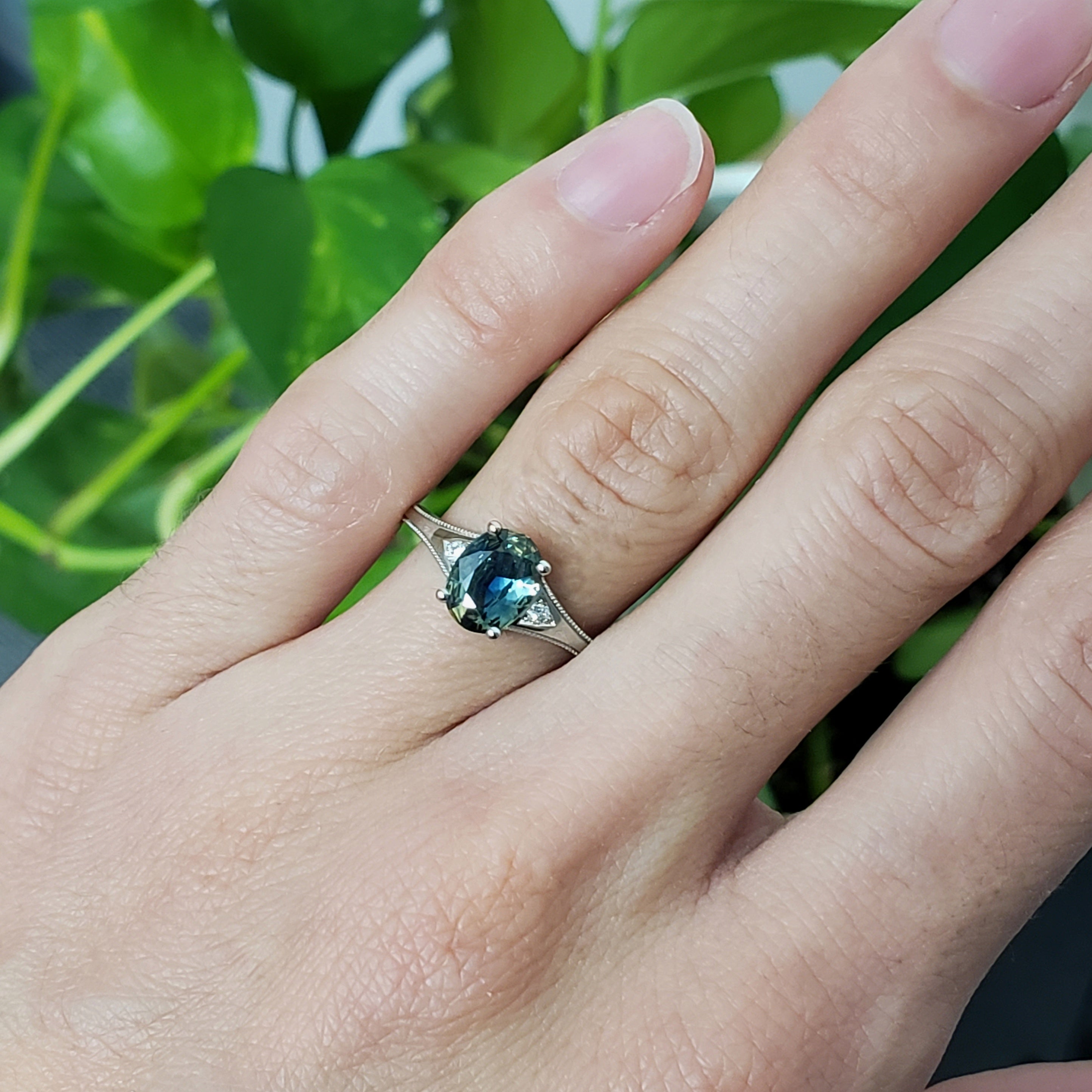 Australian Sapphire Engagement Ring | Era Design Vancouver Canada