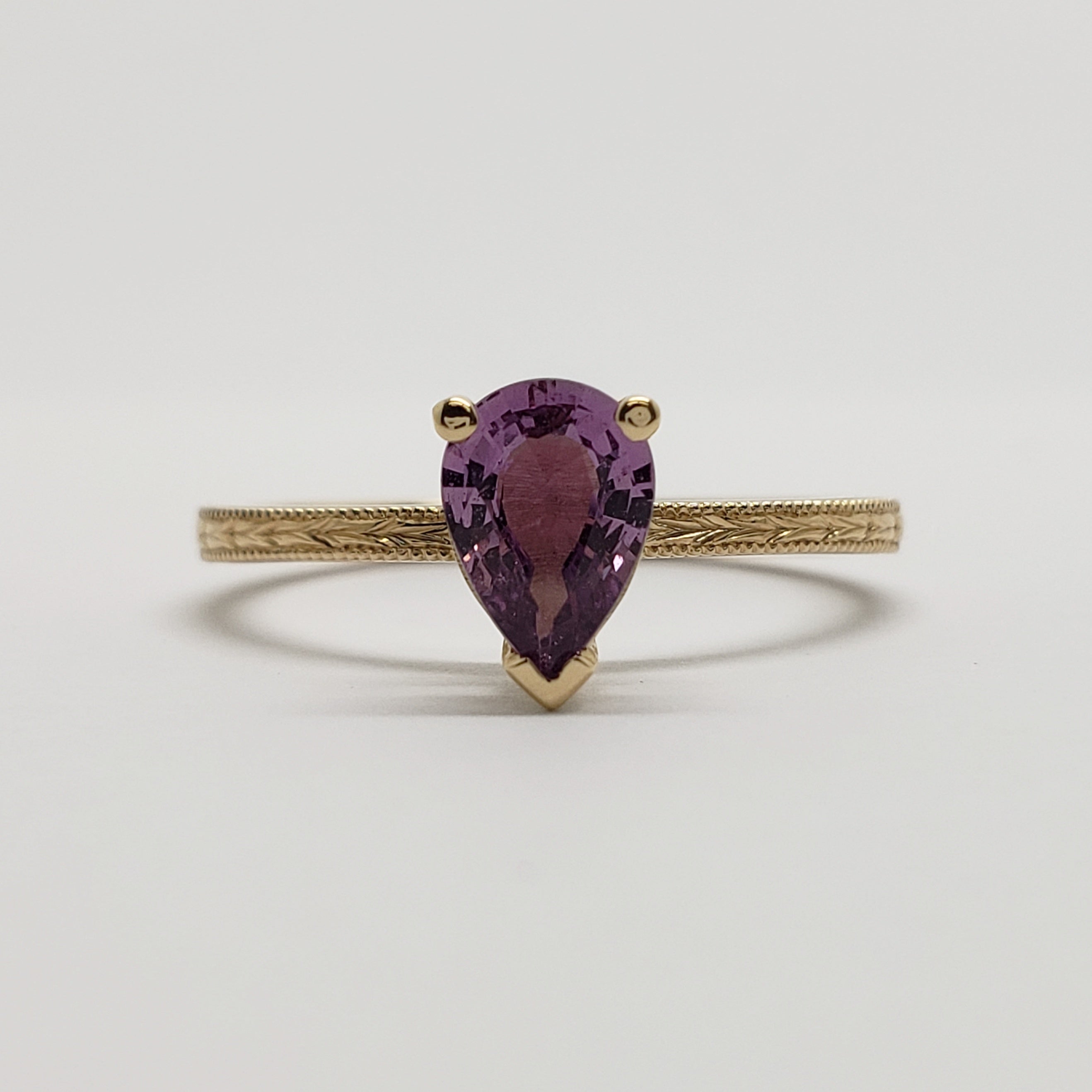 Unheated Pink Sapphire Engagement Ring | Era Design Vancouver Canada