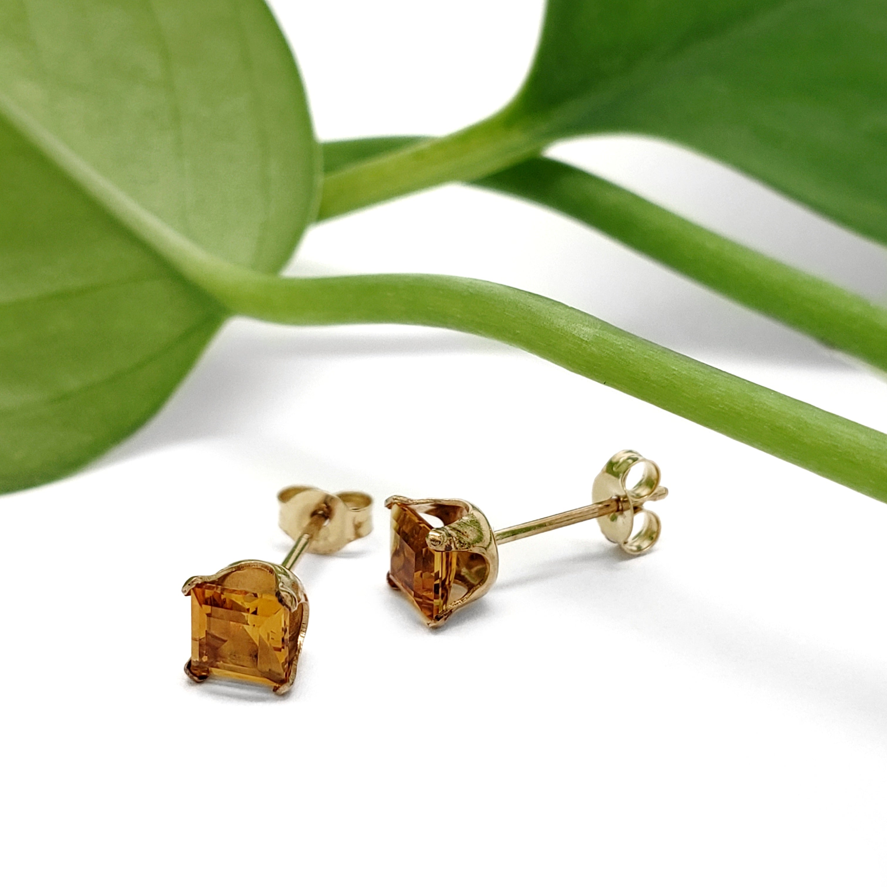 Vintage Citrine Earrings | Era Design Vancouver Canada