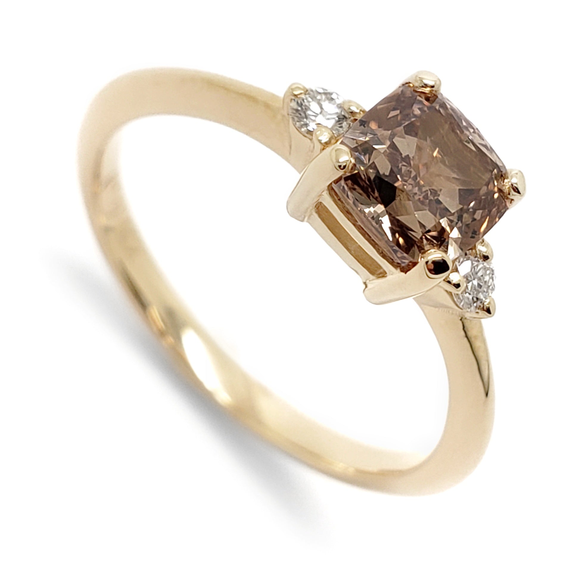 Champagne Diamond Engagement Ring | Era Design Vancouver Canada