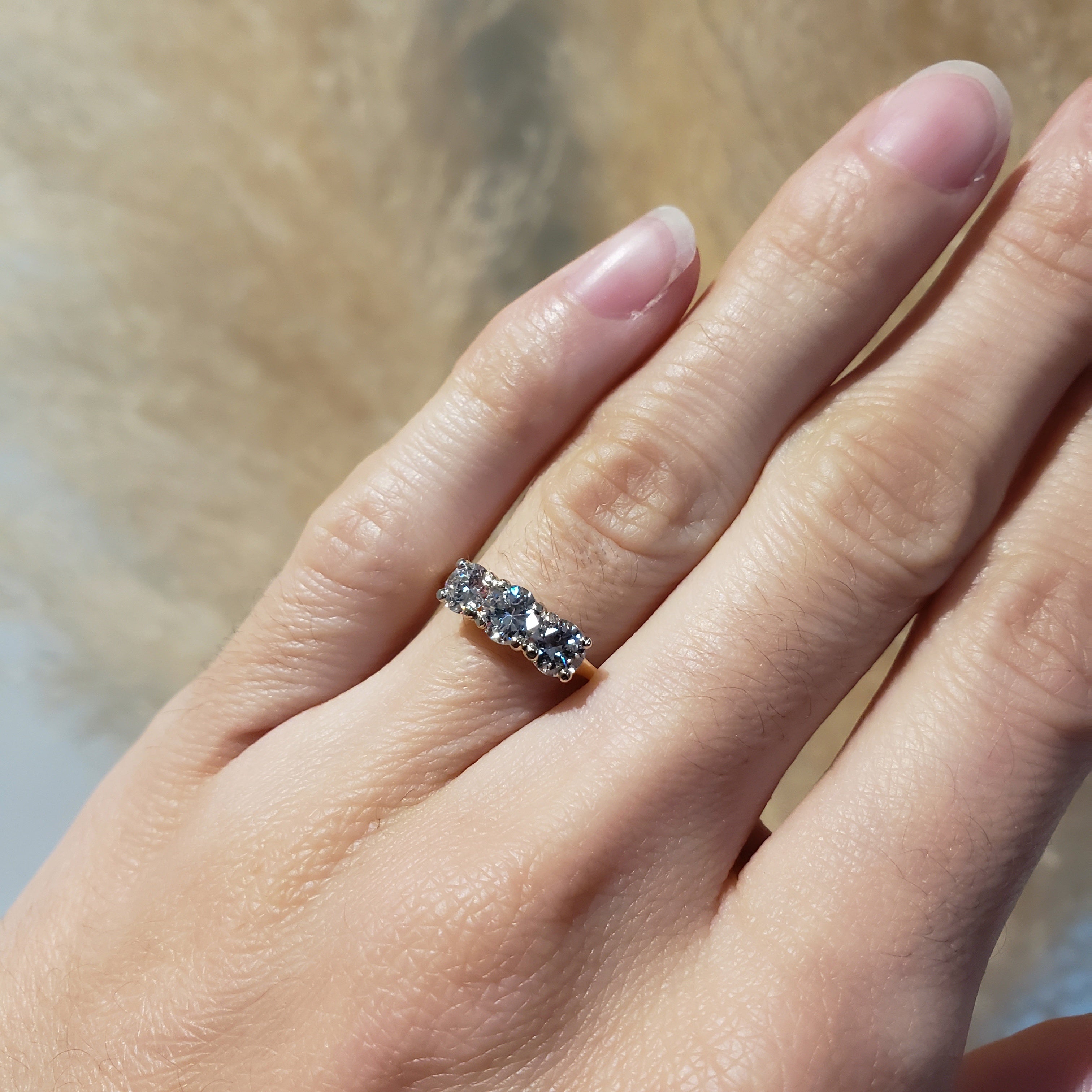 Antique Three Stone Engagement Ring | Era Design Vancouver Canada