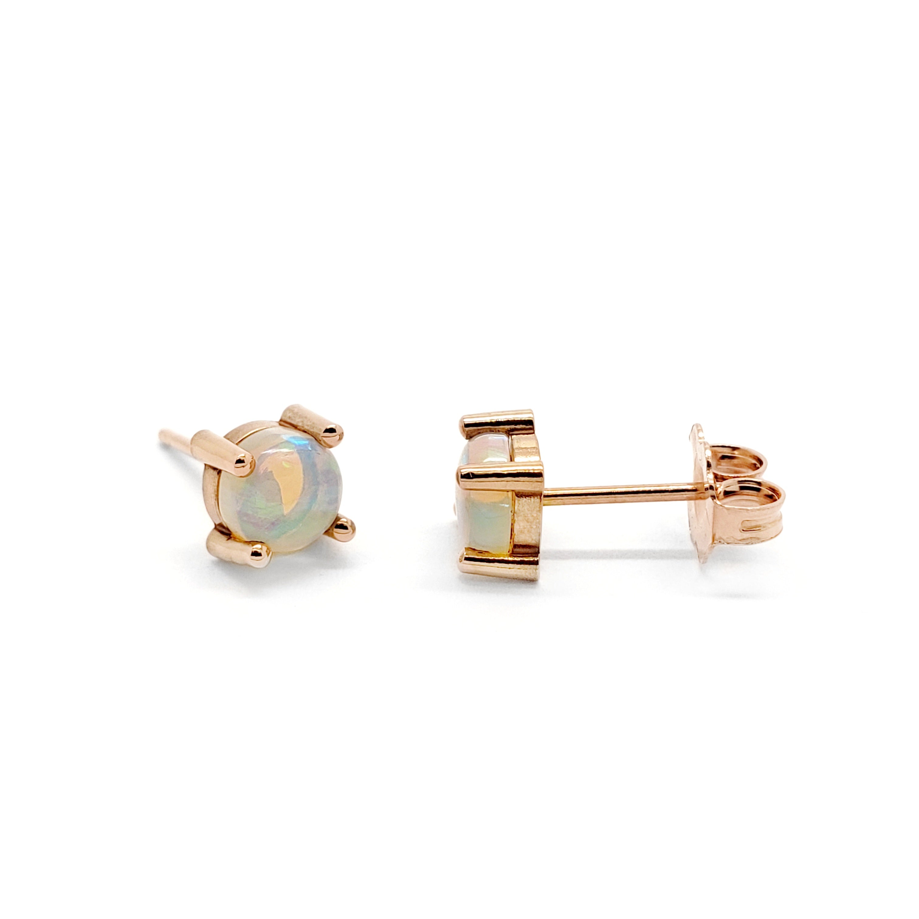 Genuine opal earrings on sale stud