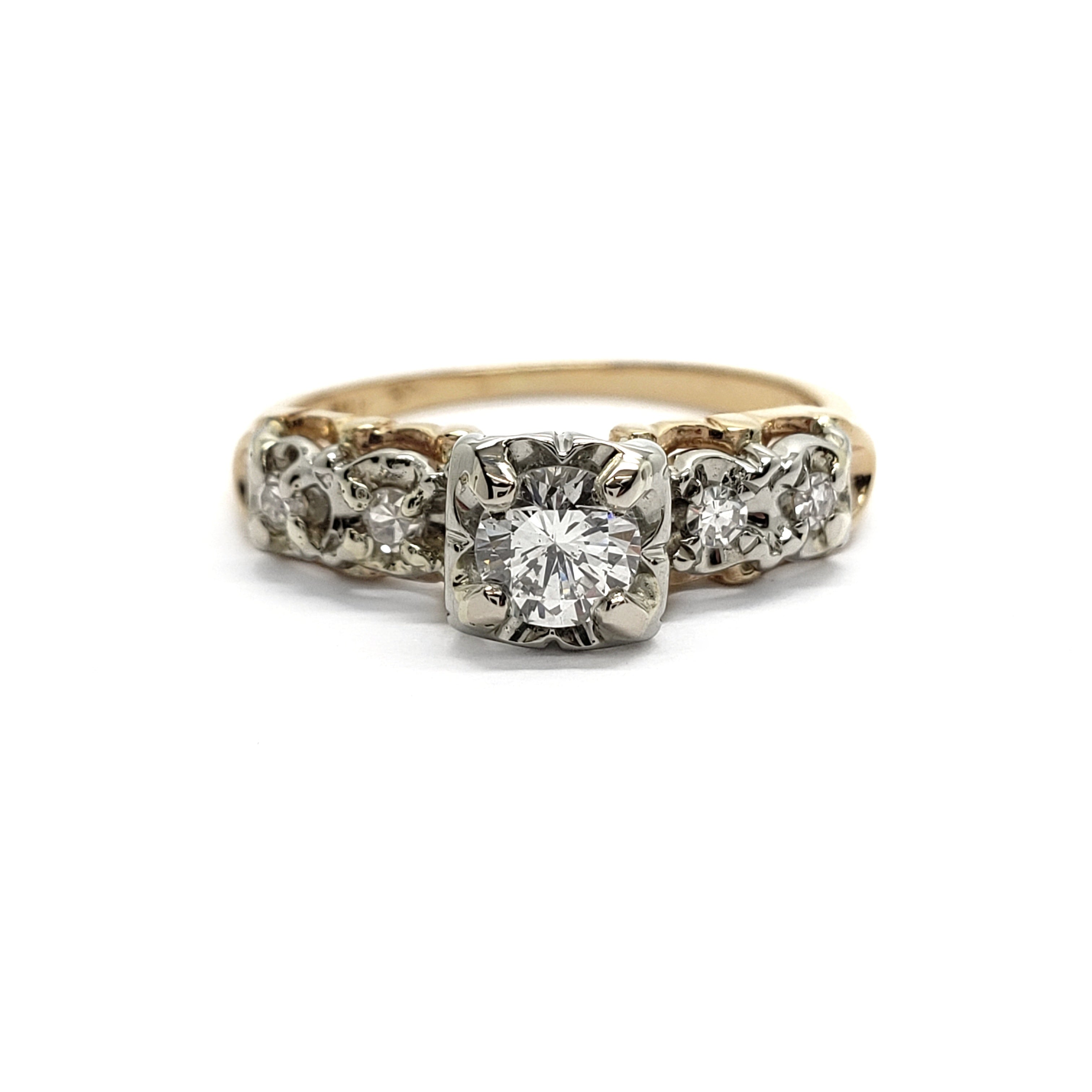 Antique Five Stone Engagement Ring | Era Design Vancouver Canada