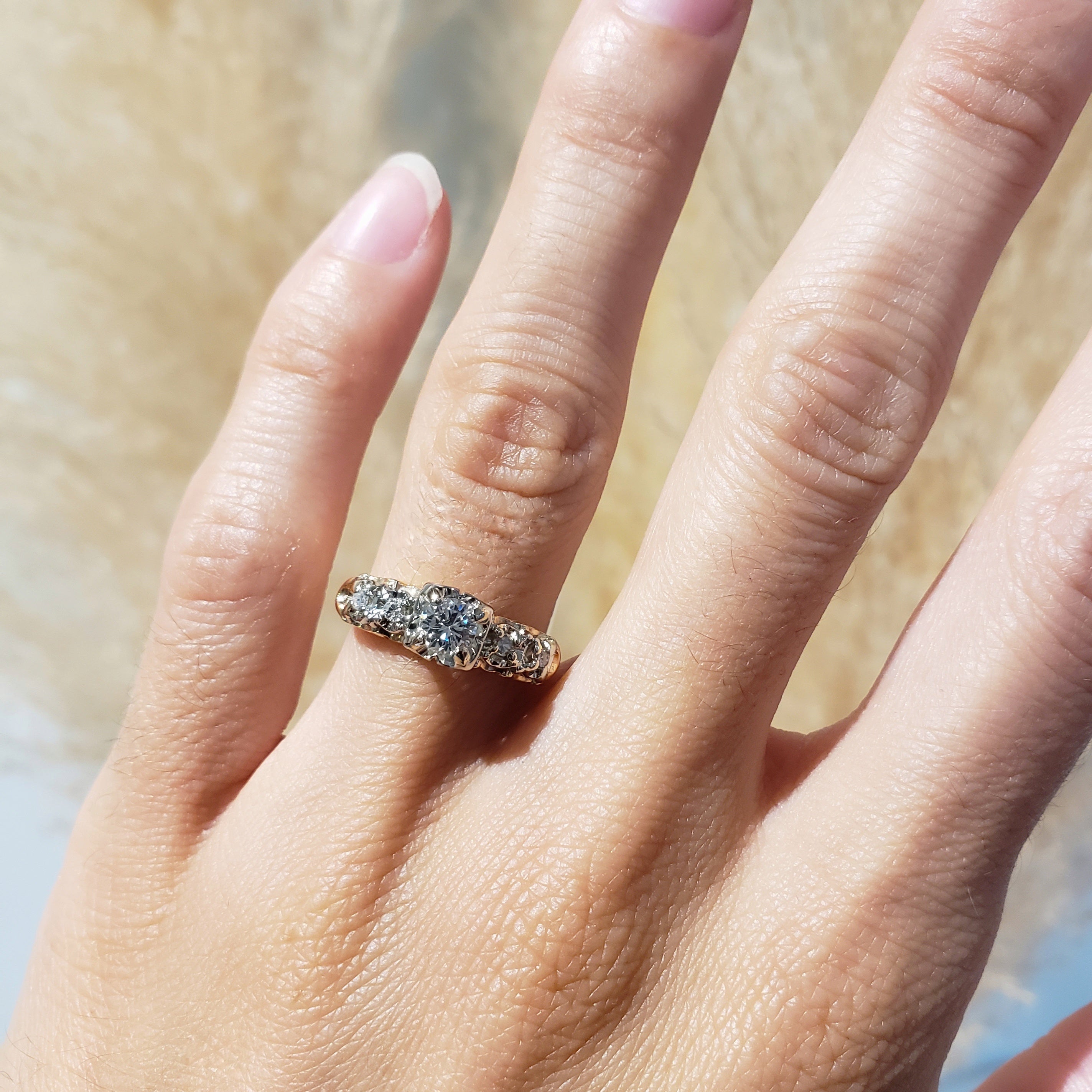 Antique Five Stone Engagement Ring | Era Design Vancouver Canada