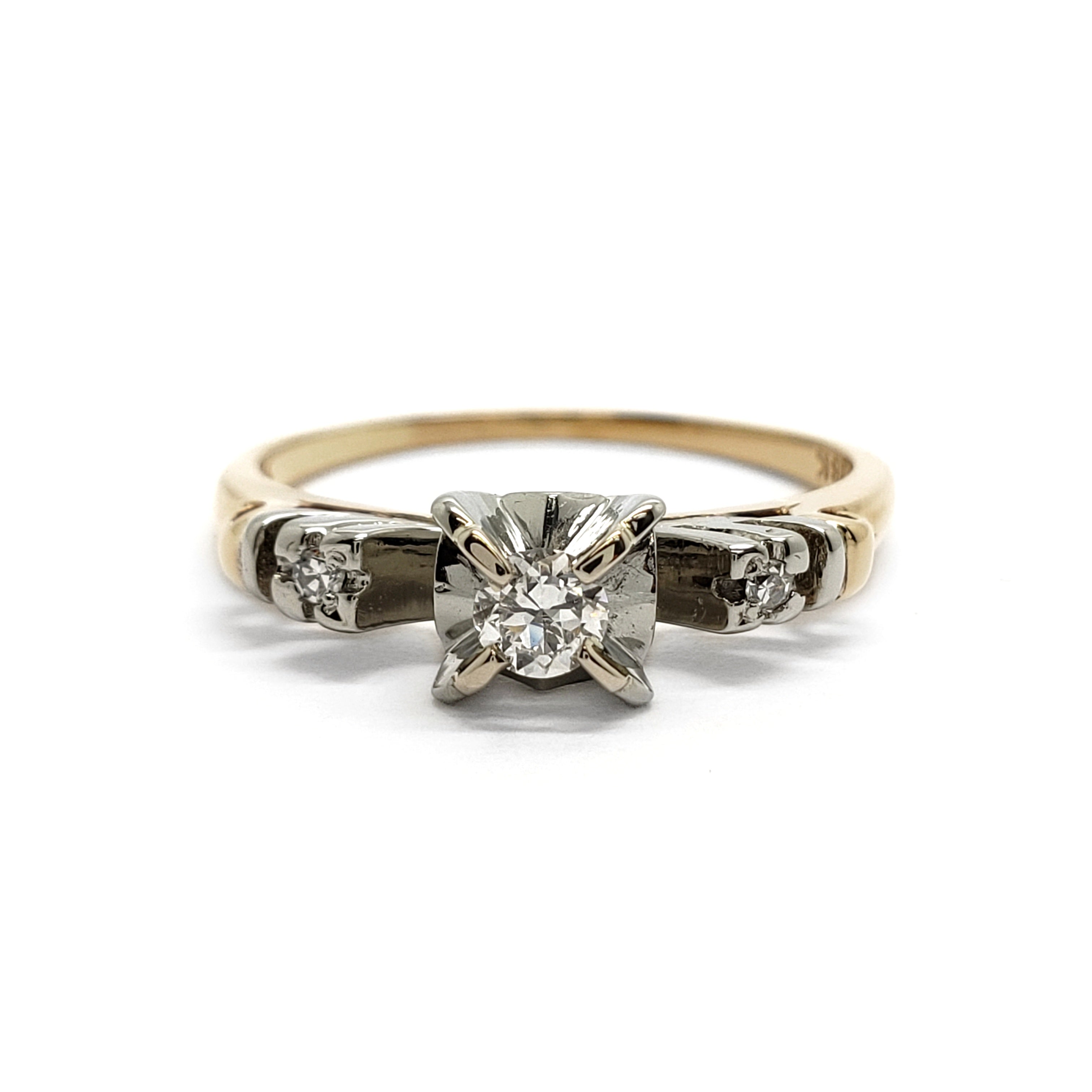 Antique Two-Tone Engagement Ring