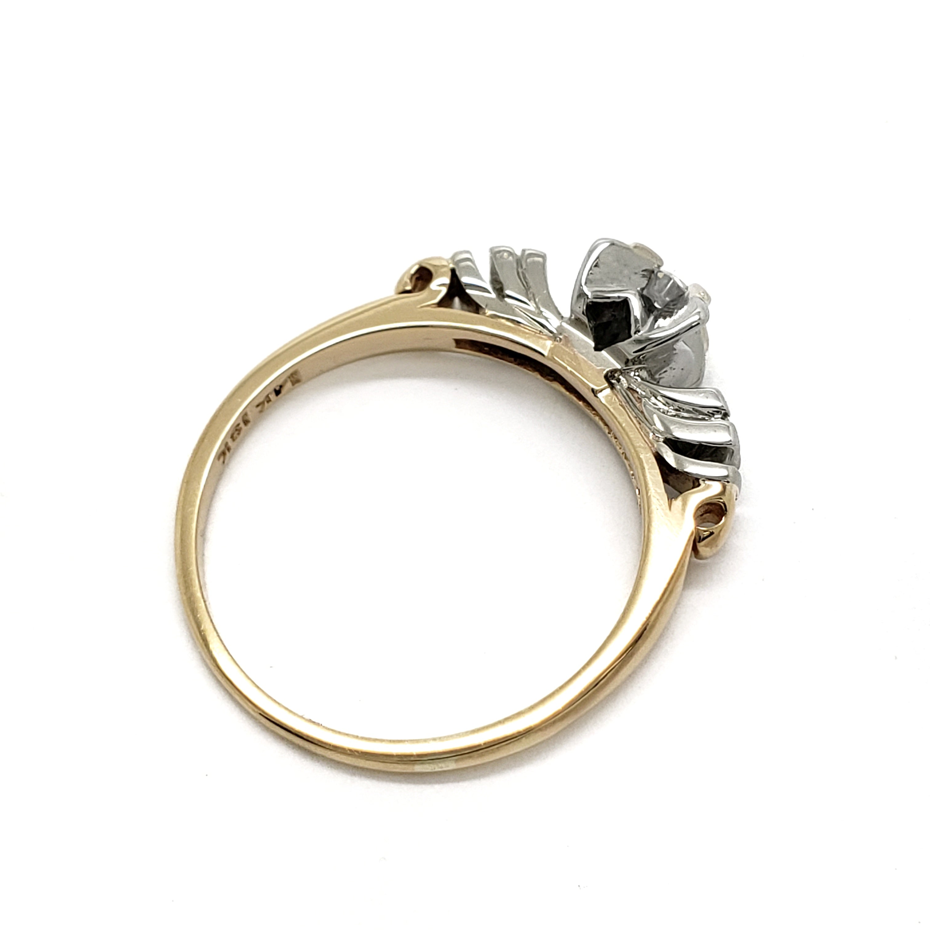 Antique Two-Tone Engagement Ring | Era Design Vancouver Canada