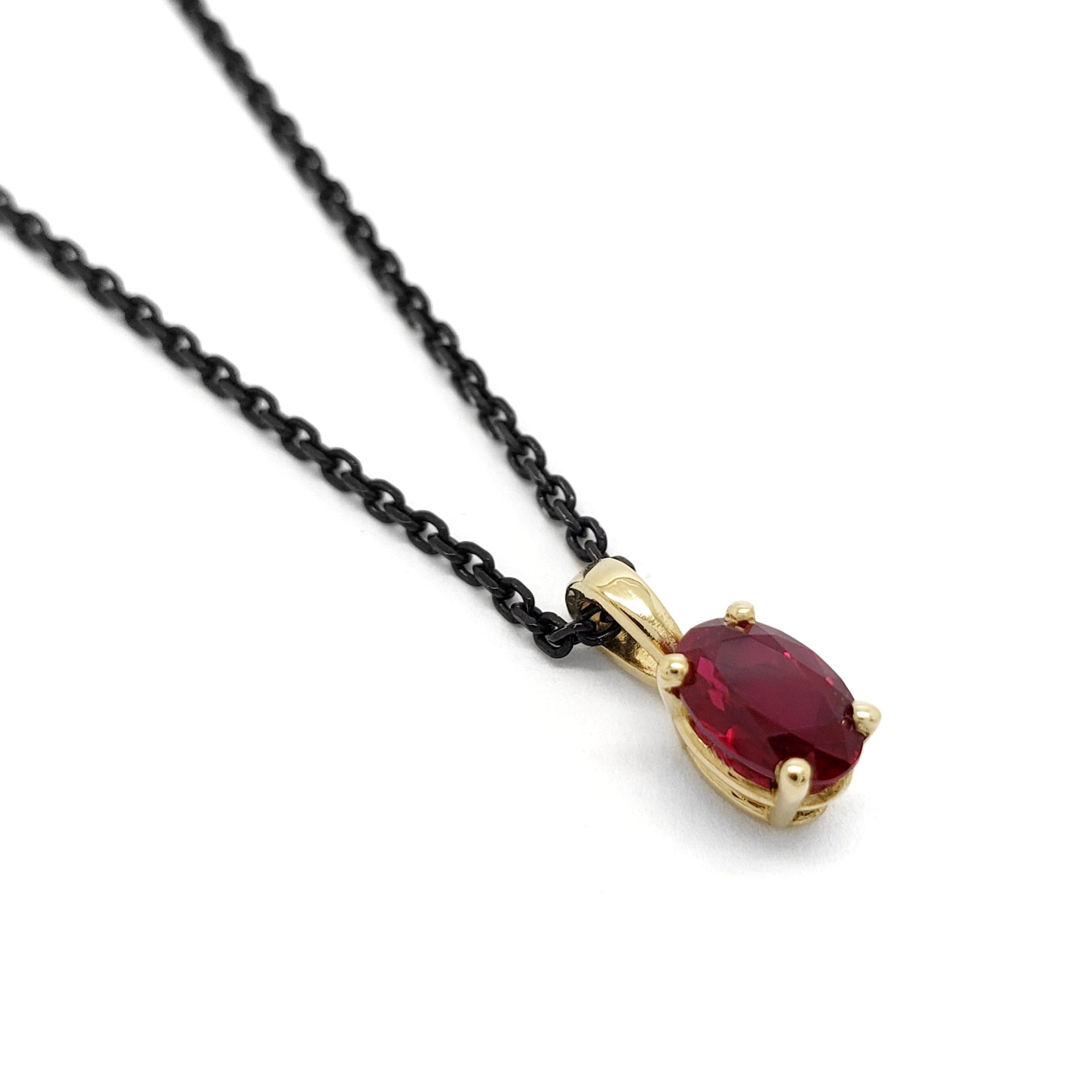 Lab created deals ruby pendant