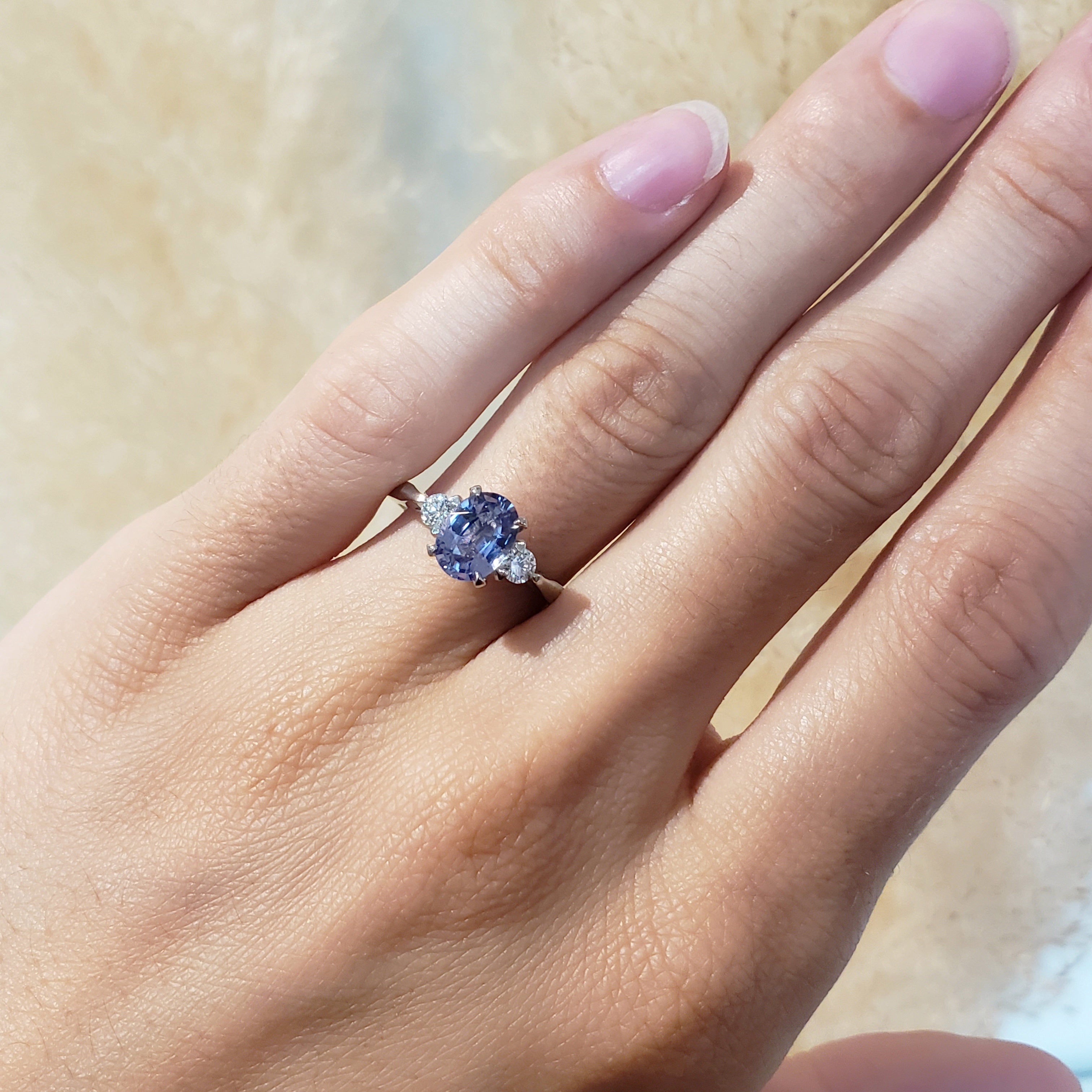 Lavender Sapphire Engagement Ring | Era Design Vancouver Canada