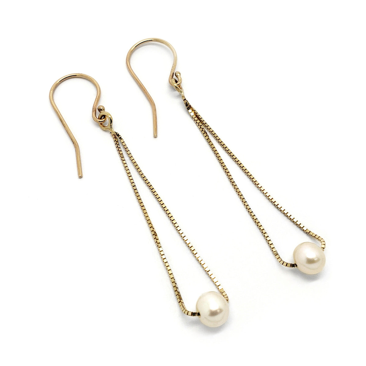 Earrings chain design in gold deals