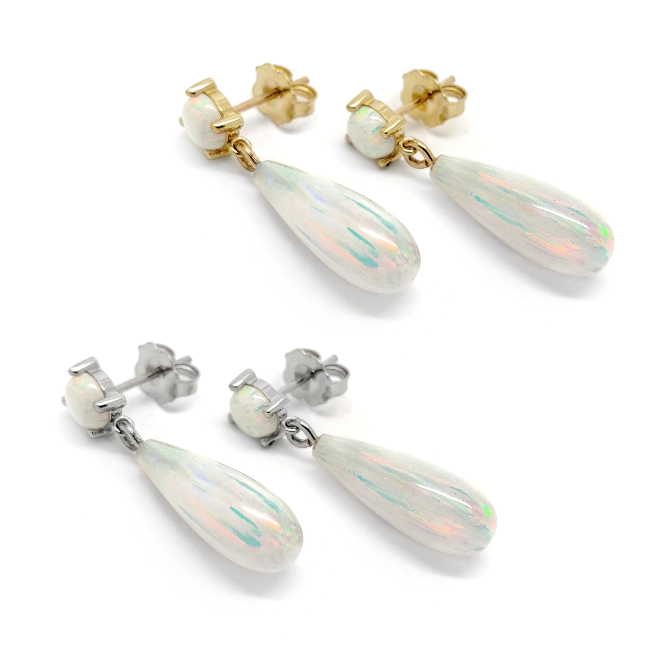 Simulated store opal earrings