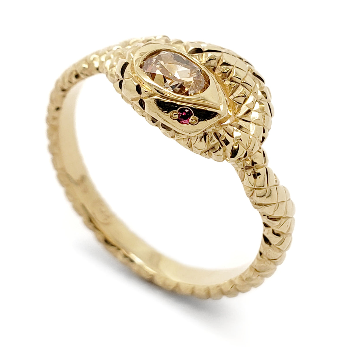 Snake Gold Ring | Cayou Silver