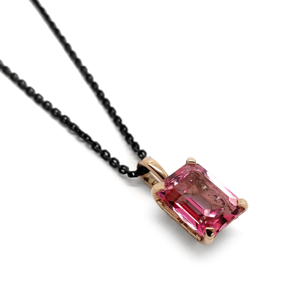 Pink deals topaz necklace