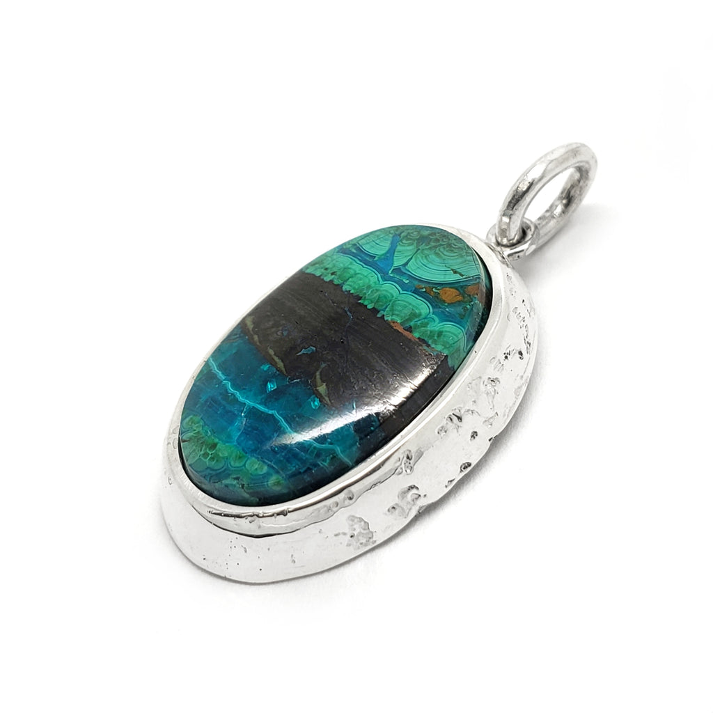 Gemstone Pendant 'Malachite' 2024 *XL*, Silver 925